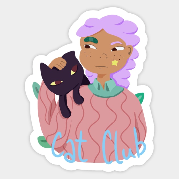 Cat Club Sticker by daynamayday